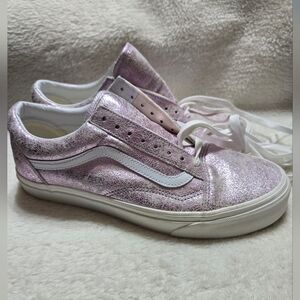 Vans Old Skool Rose Gold Crackle Lace Up Sneakers NWT Size: 12 Womens
